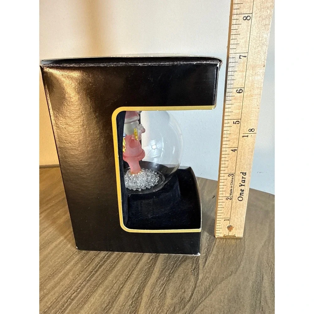 Vinage Luminique Illuminated Santa Ornament Fine Glass Holiday Light Up